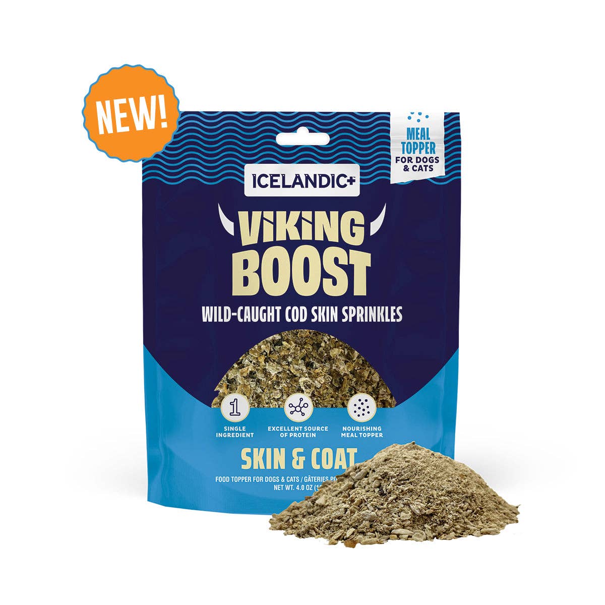 Viking Boost Wild-Caught Cod Skin Sprinkles for Skin & Coat
