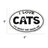 I Love Cats It's People That Annoy Me Oval Magnet