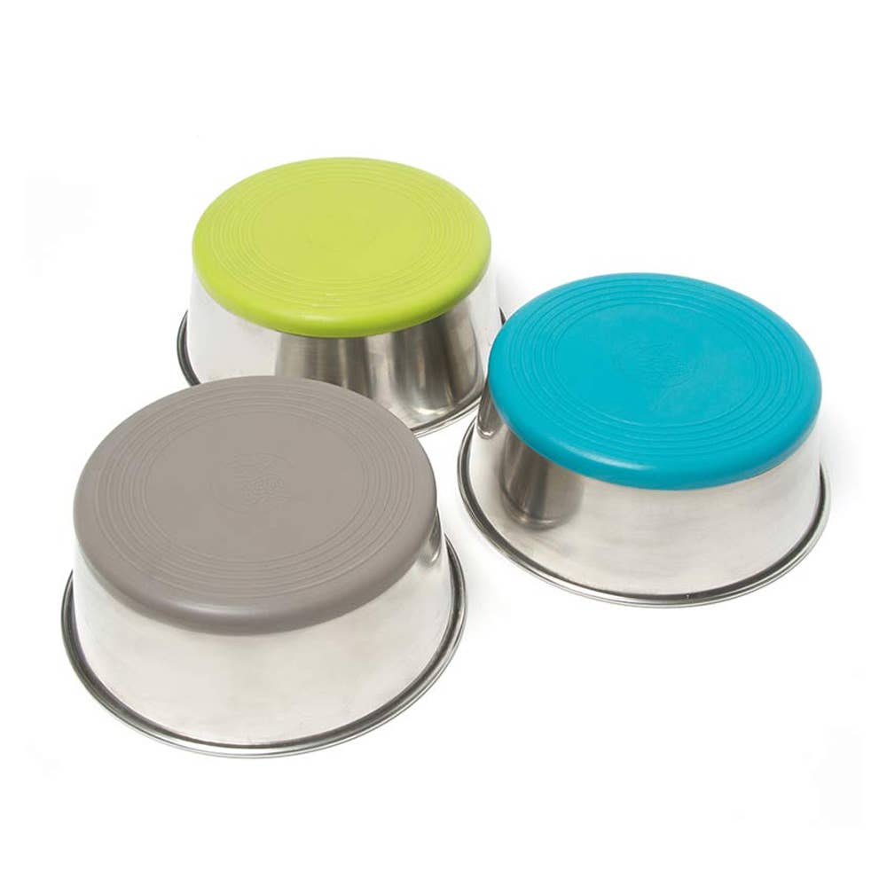 Messy Mutts Heavy Stainless Bowl Removable Silicone Base LG
