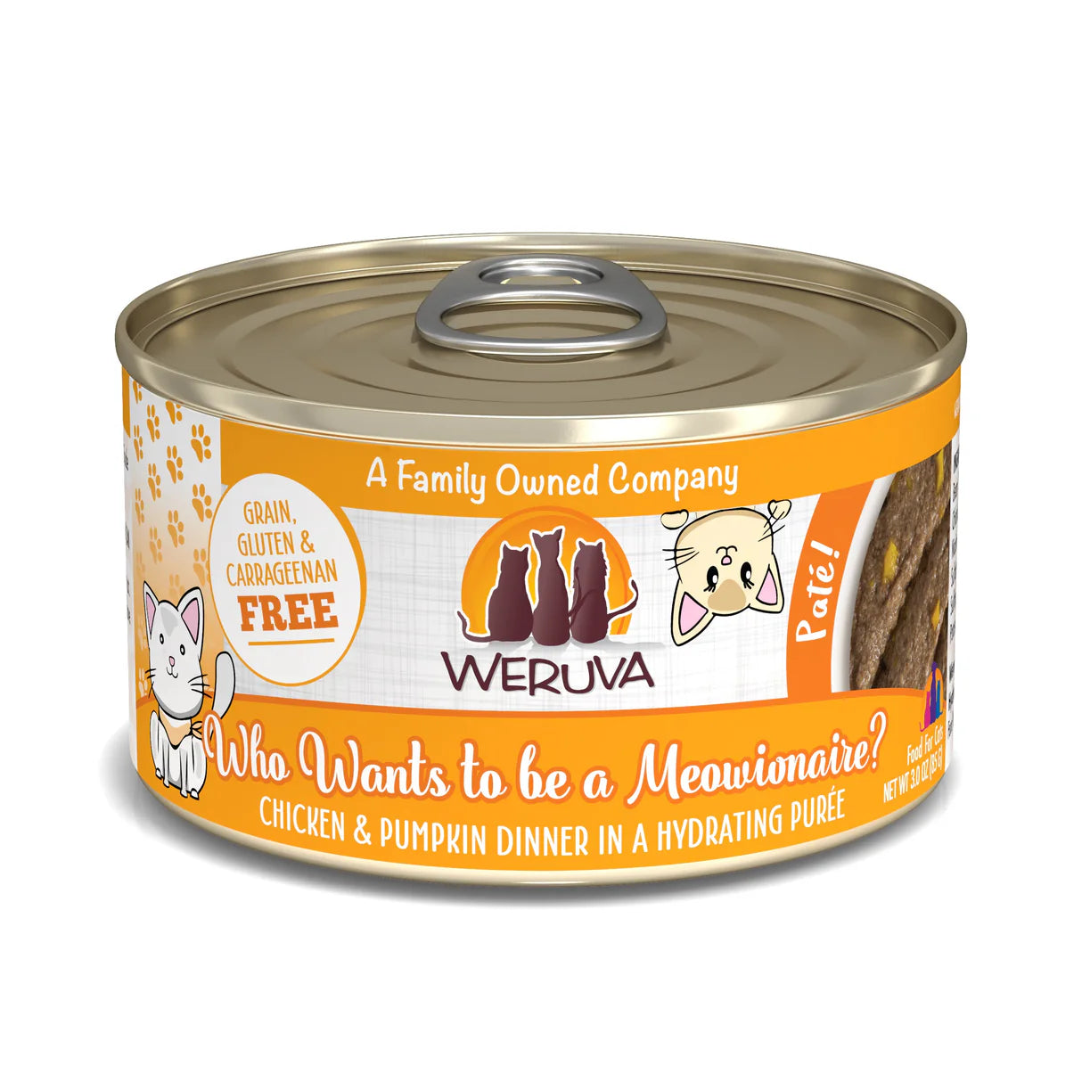 Weruva Cat Paté  Who Wants to be a Meowionaire? Chicken & Pumpkin Dinner in a Hydrating Purée