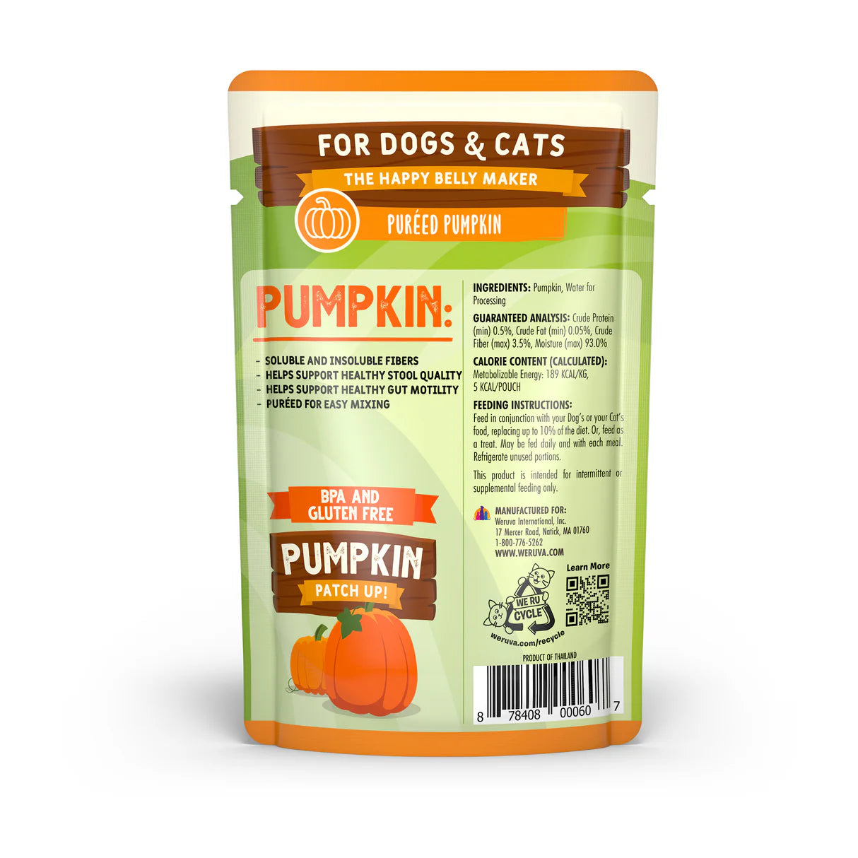 Puréed Pumpkin for Cats & Dogs