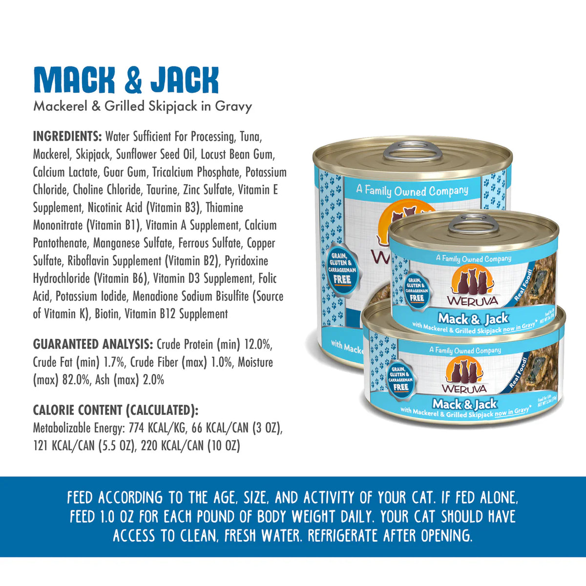 Weruva Classic Cat  Mack & Jack Mackerel & Grilled Skipjack in Gravy