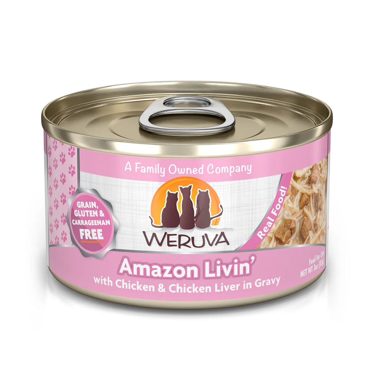 Weruva Classic Cat  Amazon Livin' Chicken & Chicken Liver in Gravy