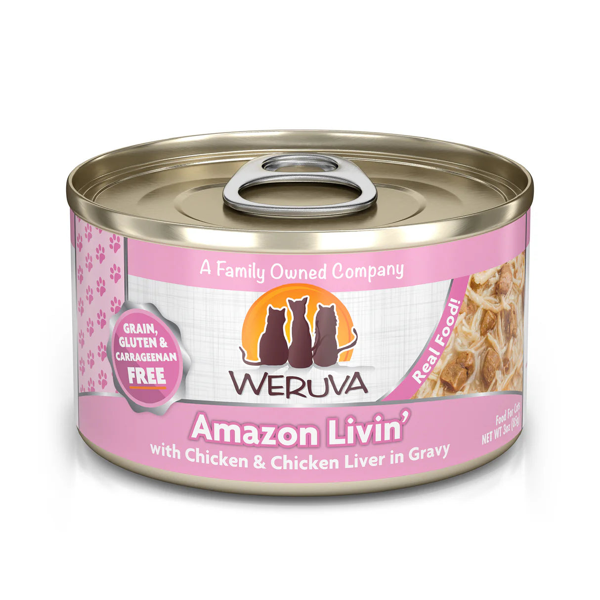 Weruva Classic Cat  Amazon Livin' Chicken & Chicken Liver in Gravy