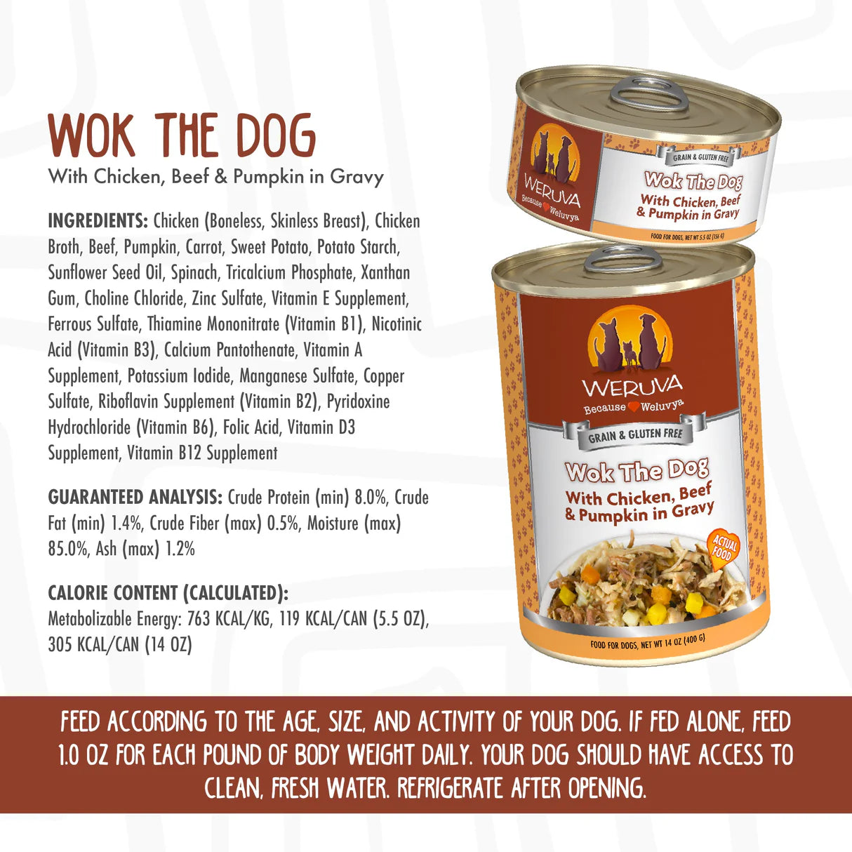 Wok The Dog with Chicken, Beef & Pumpkin in Gravy