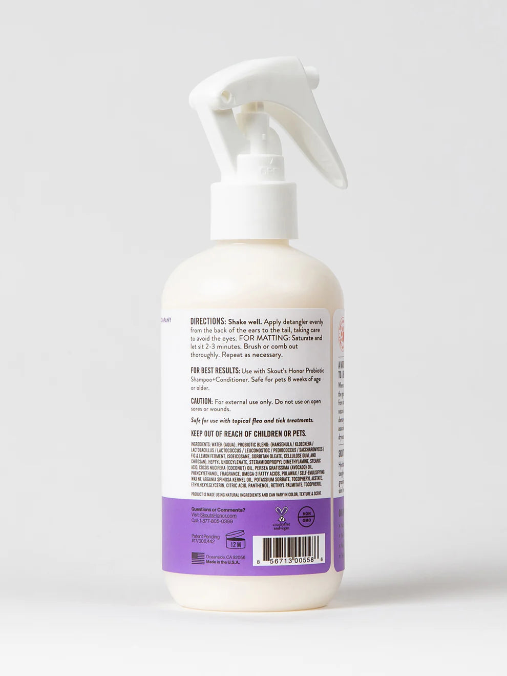 Skout's Honor Probiotic Lavender Dog Detangler, 8-fl oz spray