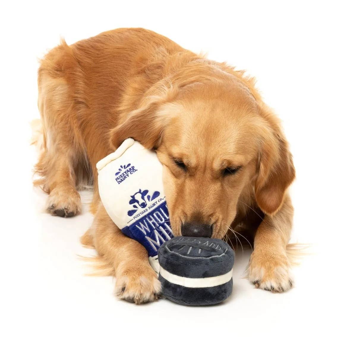 Milk & Cookie Plush Dog Toy 2pk