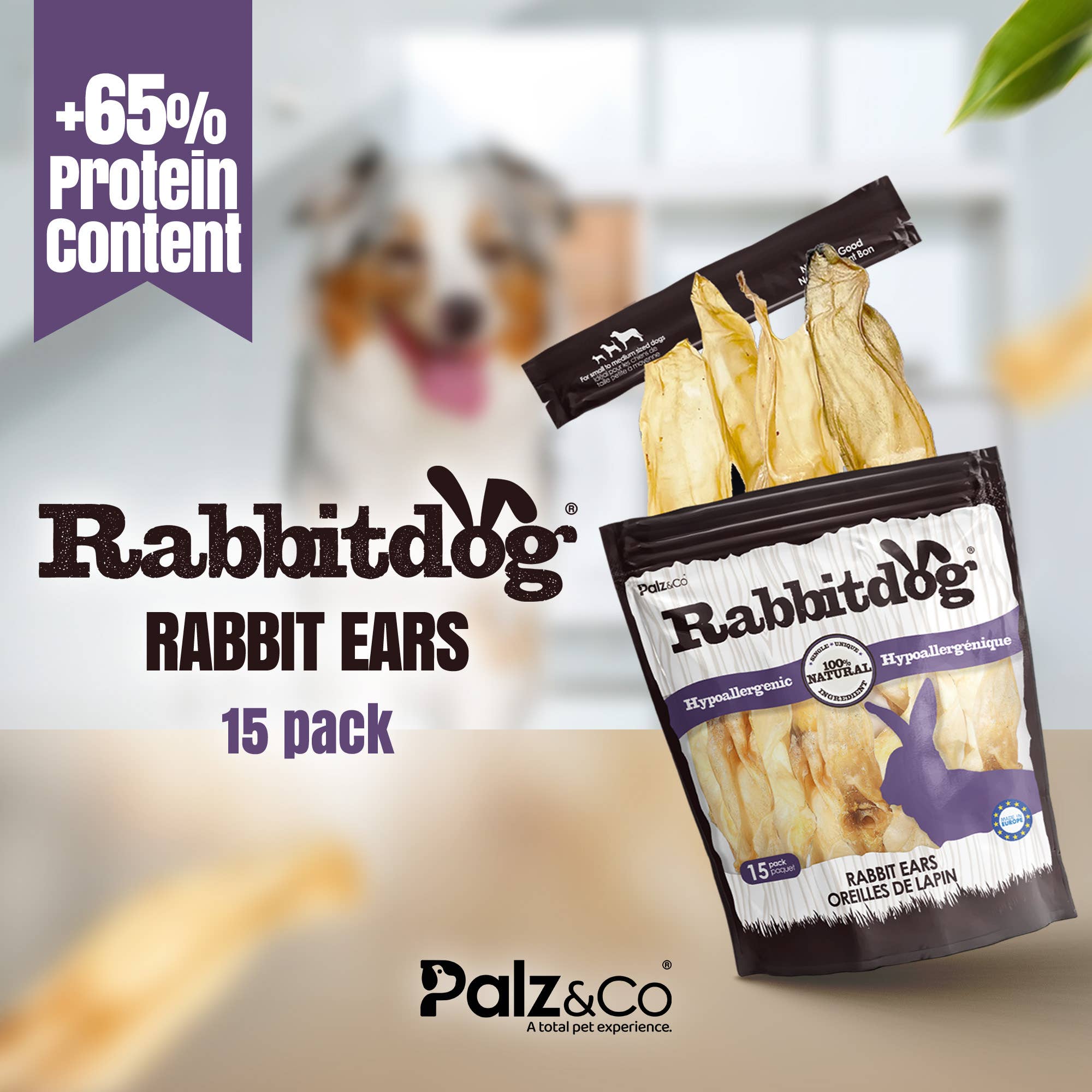 Rabbitdog Rabbit Ear Dog Chew Treats