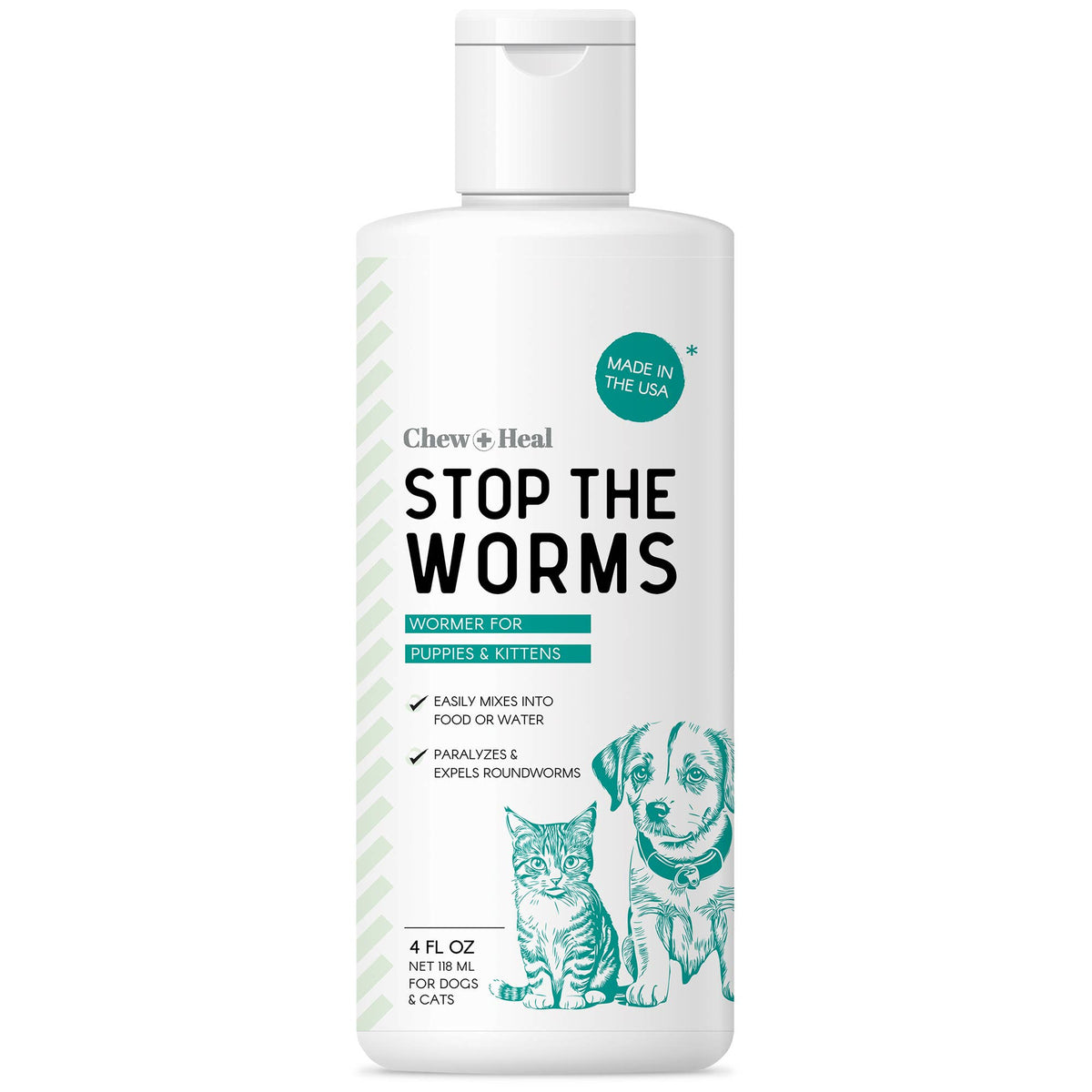 Stop The Worms Dewormer Liquid for Puppies & Kittens