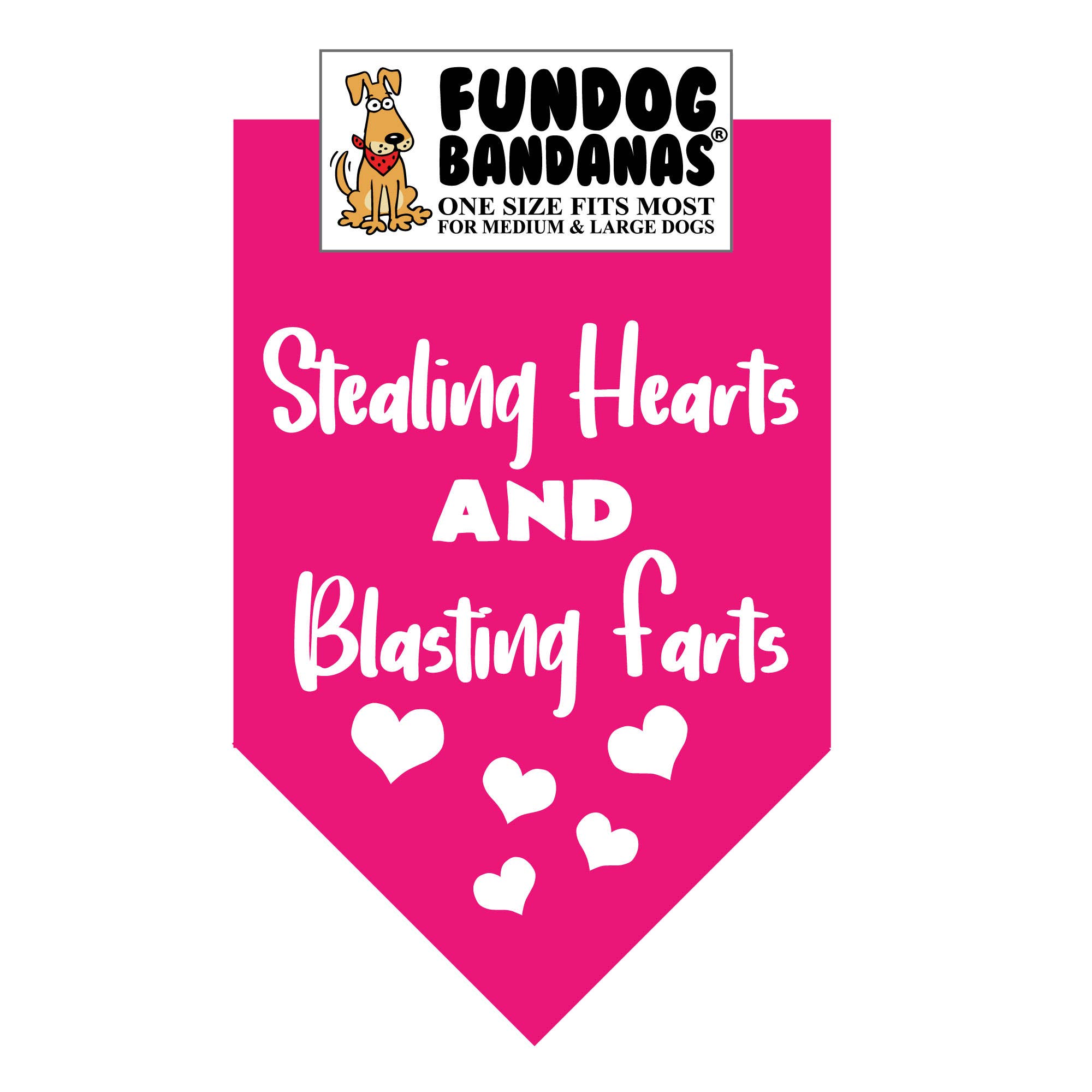 Stealing Hearts and Blasting Farts Dog Bandana