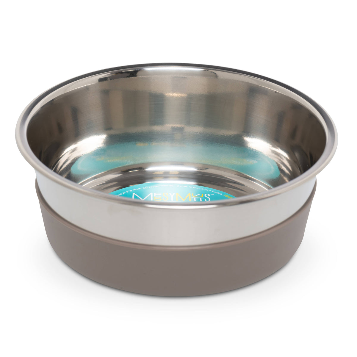 Messy Mutts Heavy Stainless Bowl Removable Silicone Base LG