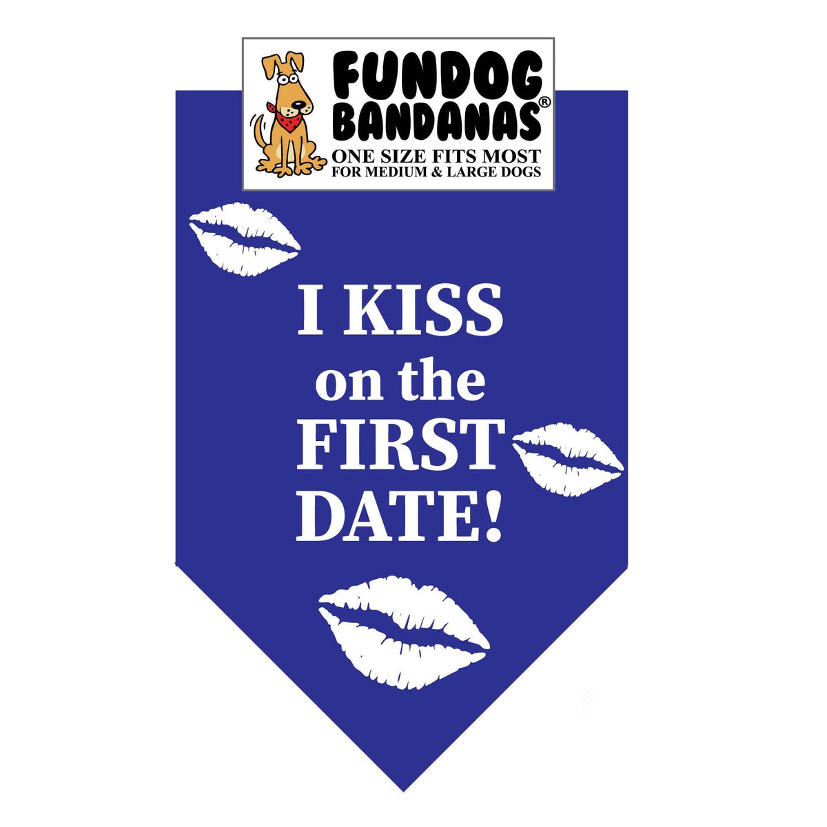 'I Kiss on the First Date' Dog Bandanas