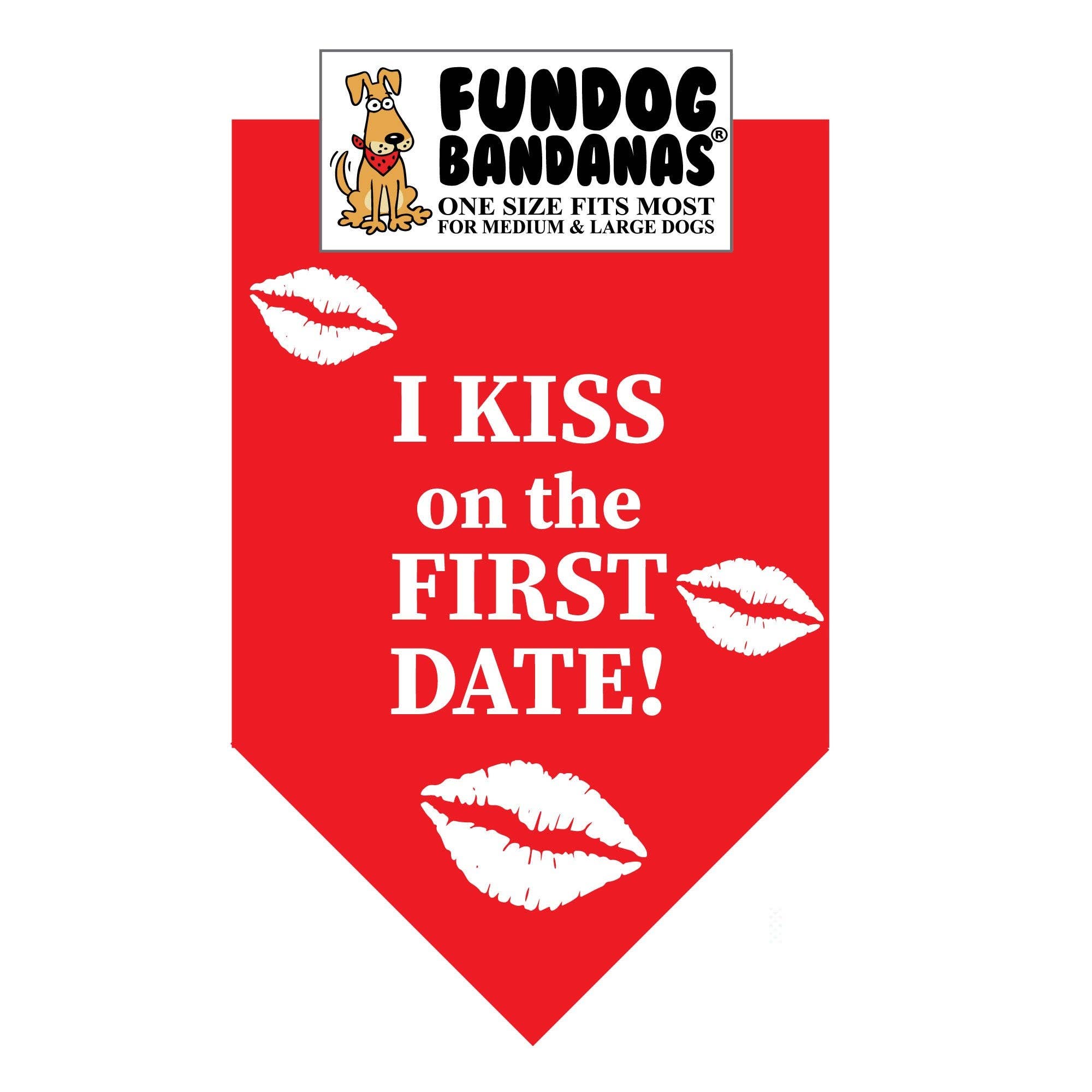 'I Kiss on the First Date' Dog Bandanas