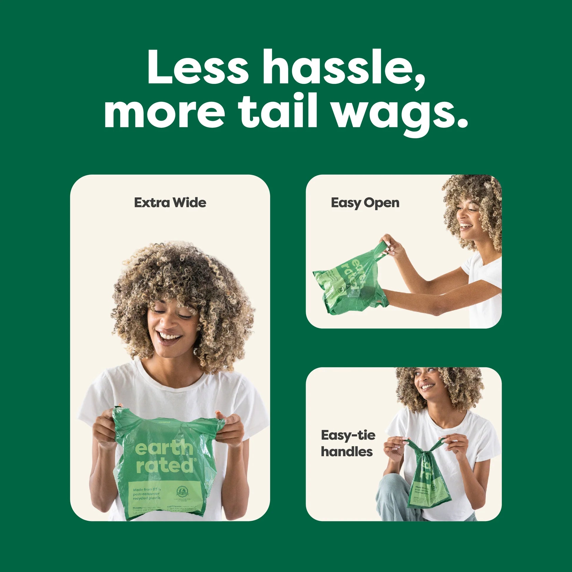 Easy-Tie Handle Poop Bags Loose