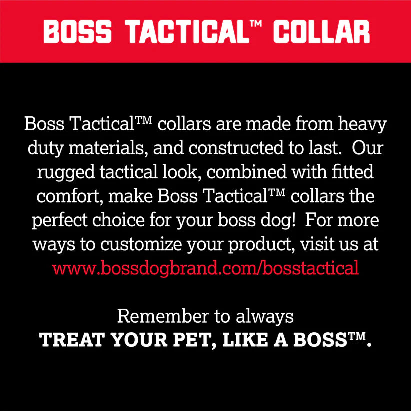 Boss Dog Unbreakable Tactical Collar - Green Camo