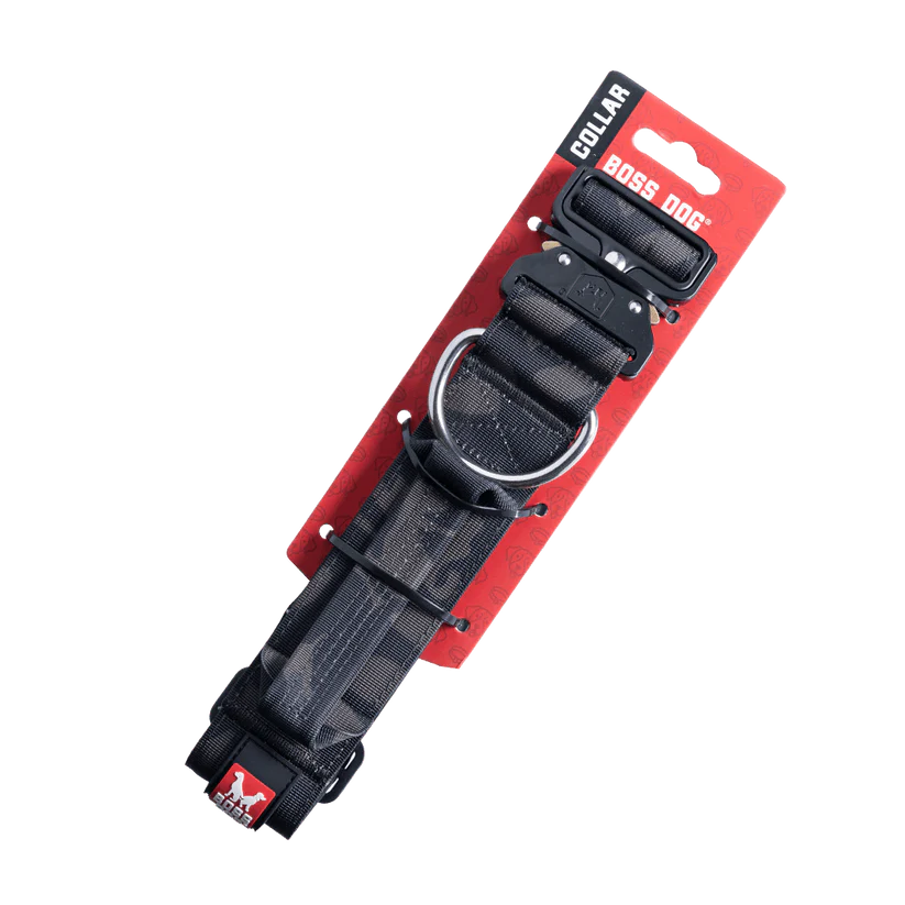Boss Dog Unbreakable Tactical Collar - Black Camo