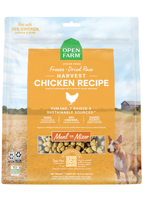 OPEN FARM CAT FREEZE DRIED RAW HARVEST CHICKEN RECIPE
