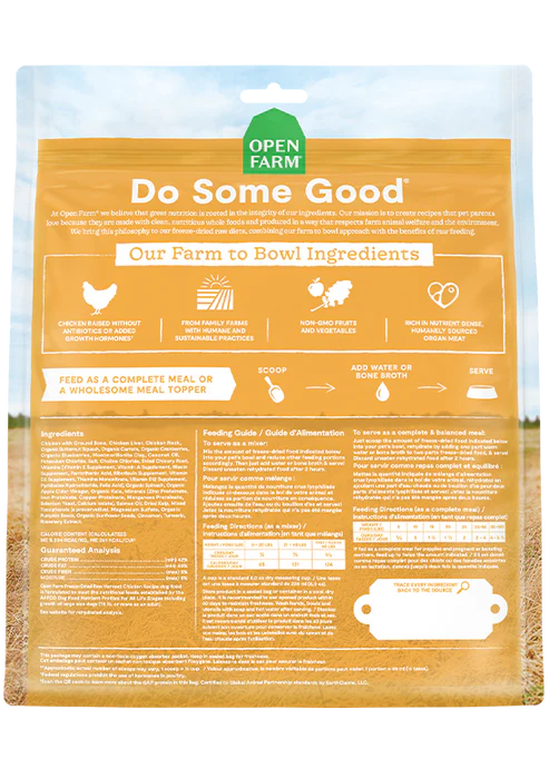 OPEN FARM CAT FREEZE DRIED RAW HARVEST CHICKEN RECIPE