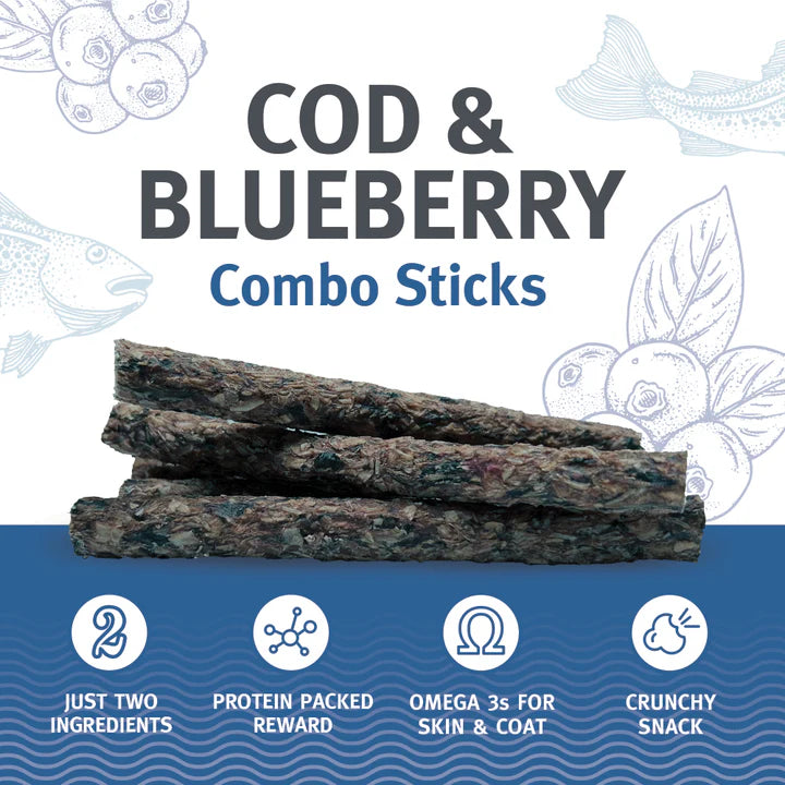 Cod & Blueberry Combo Sticks For Dogs