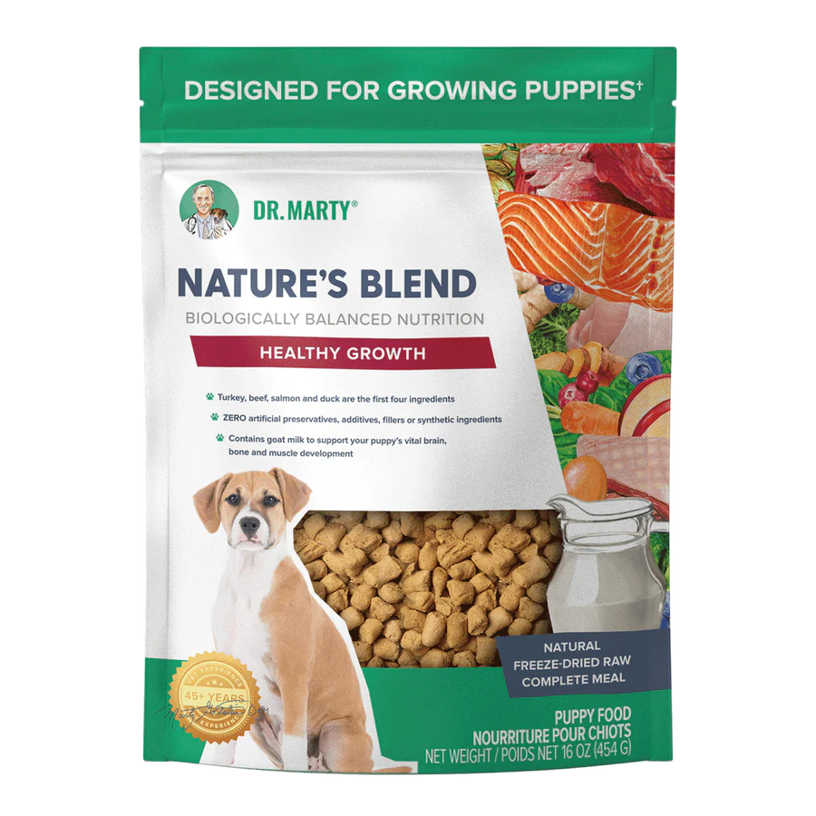 Dr Marty's Nature's Blend Healthy Growth Puppy Recipe Freeze Dried Dog Food
