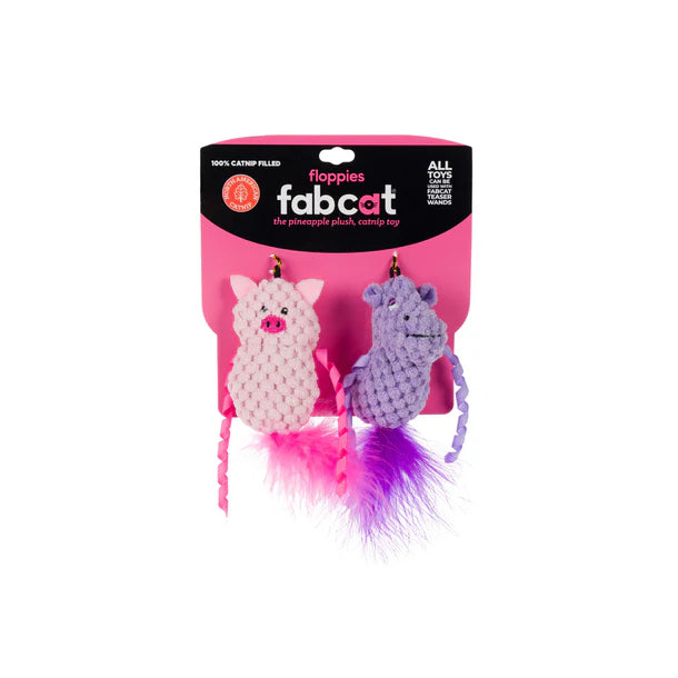 Floppy Pig/Hippo 2-Pack Cat Toy