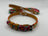 Tulum Handmade Medium Collar and Leash Set (green, orange, pink, red)