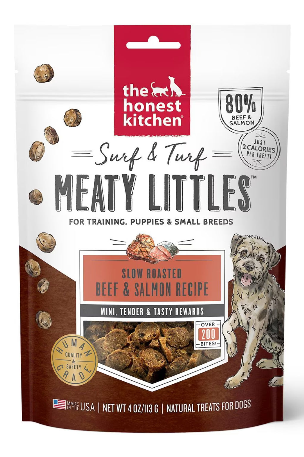 The Honest Kitchen Surf & Turf Meaty Littles Slow Roasted Beef & Salmon Recipe Dog Treats