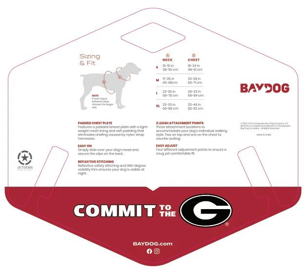 Georgia Bulldogs Dog Harness