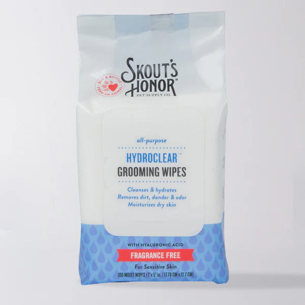 Skout's Honor HydroClear™   Grooming   Wipes   Fragrance   Free
