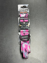 Alcott Tactical Dog Collar - Pink,Gray,Black Camo