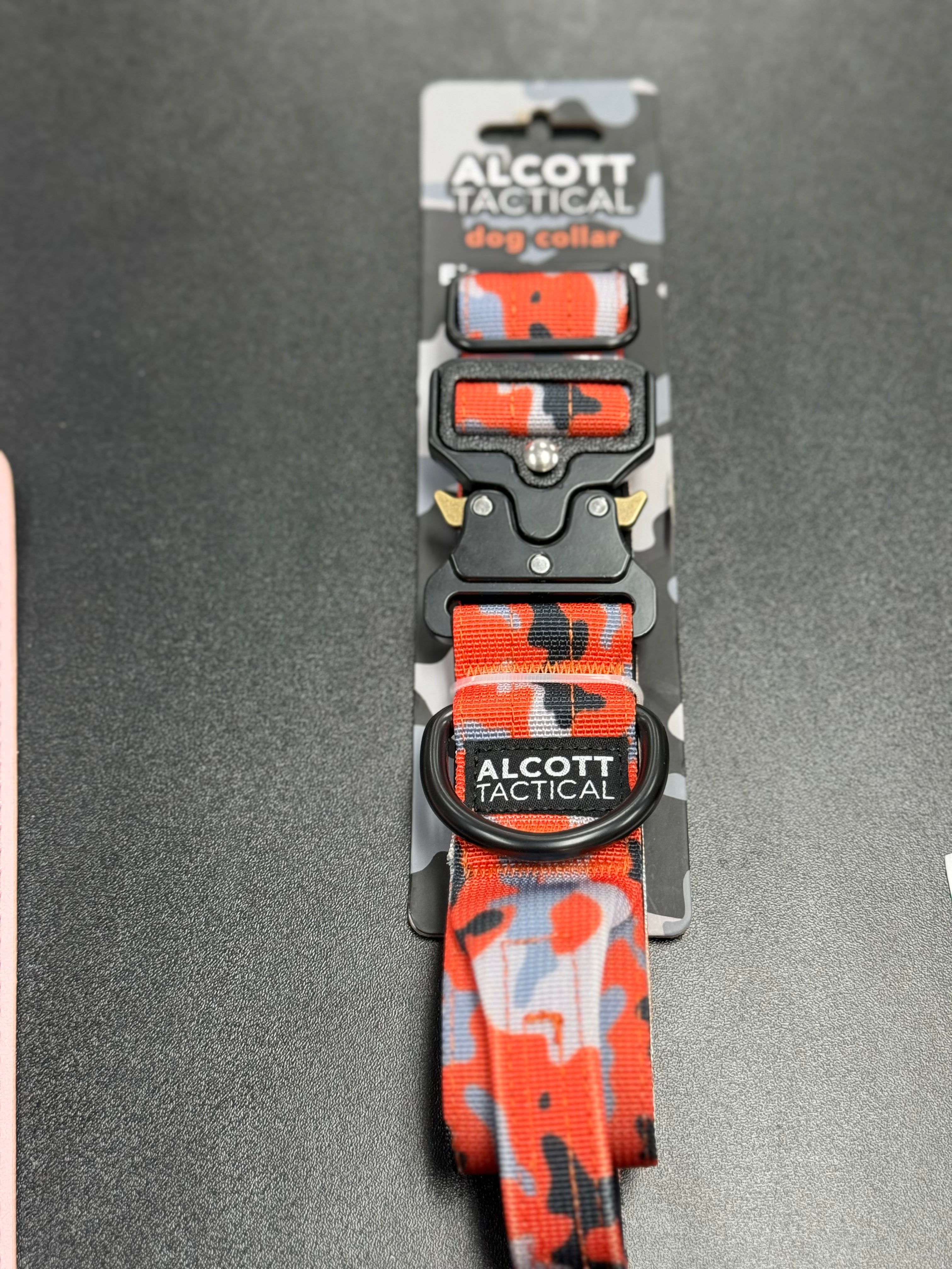 Alcott Tactical Dog Collar - Orange, Gray, Black Camo