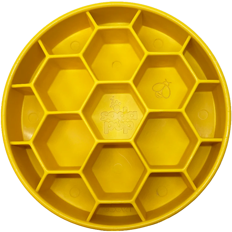 Honeycomb Design eBowl Enrichment Slow Feeder Bowl for Dogs