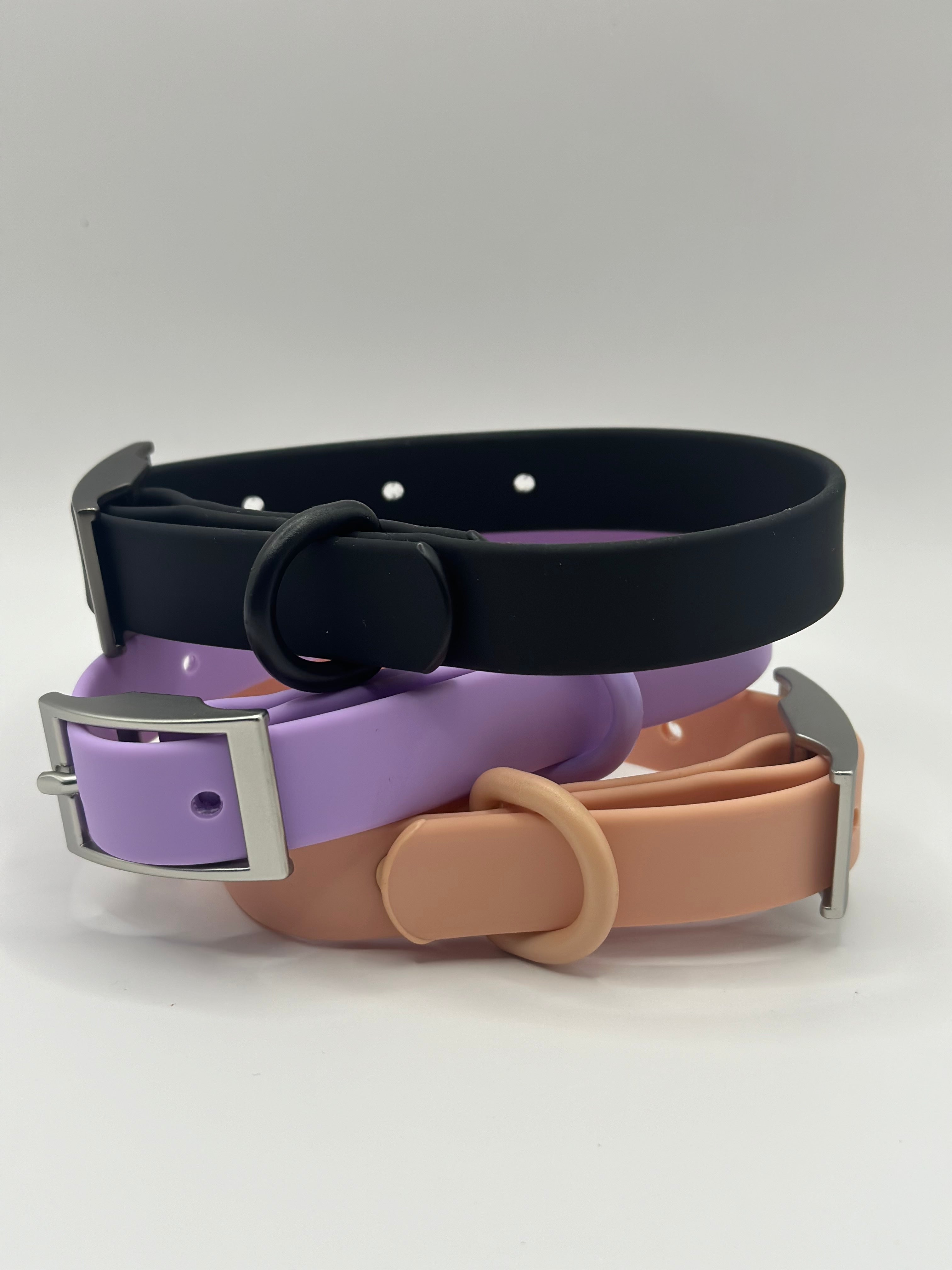 Peach Biothane Dog Collar - M