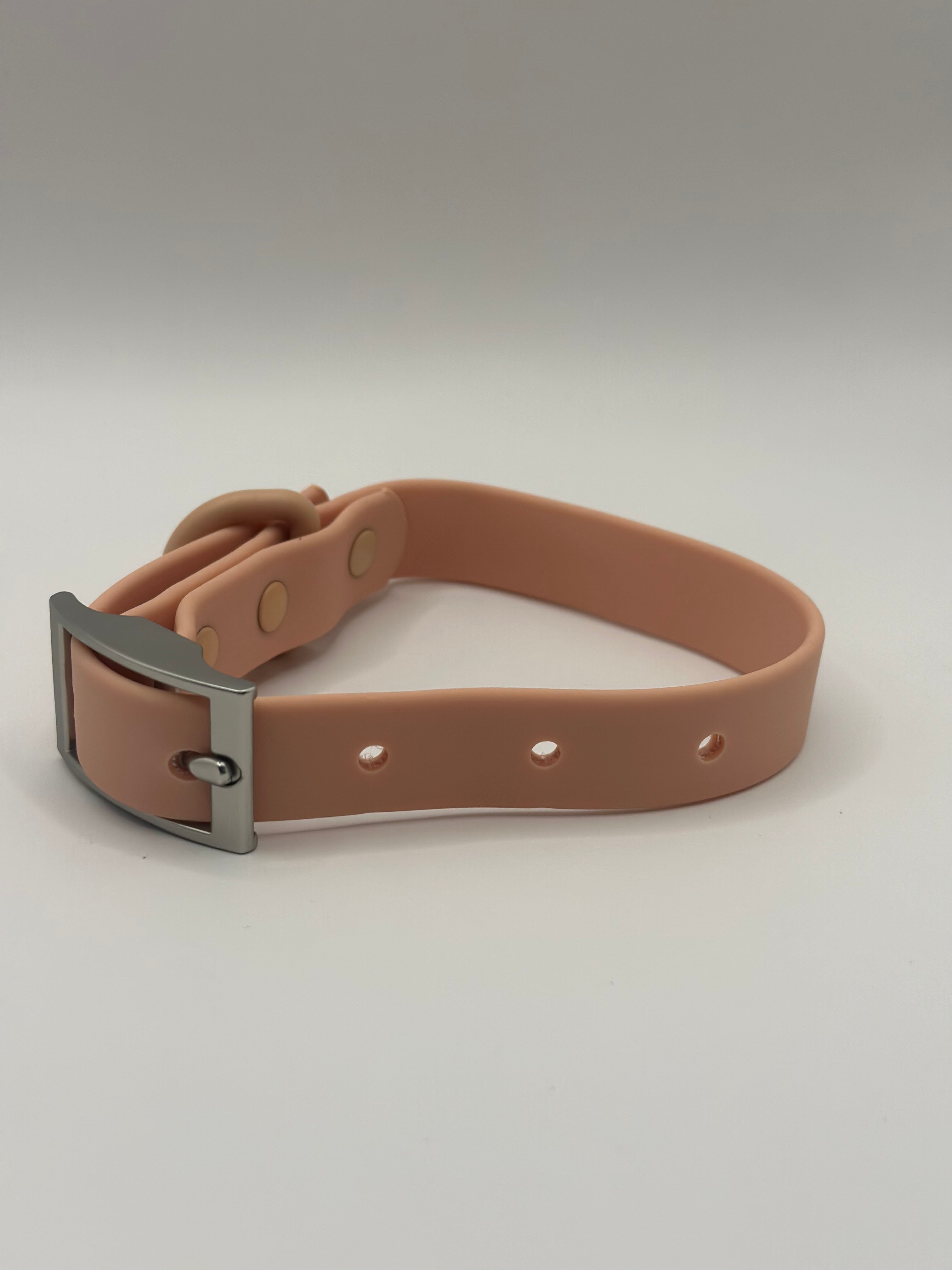 Peach Biothane Dog Collar - M