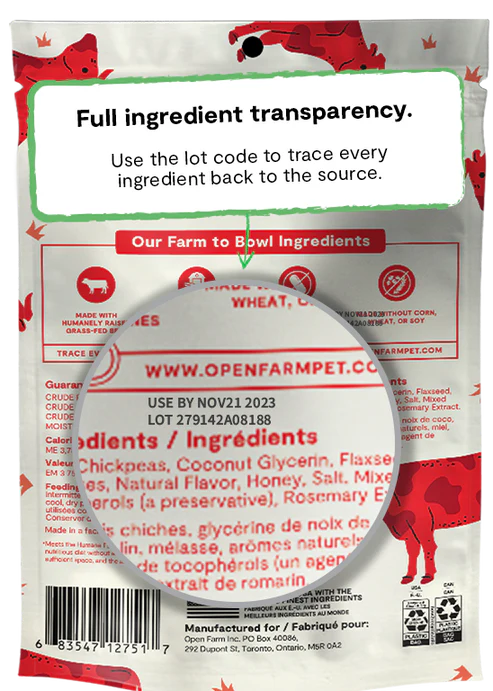 Open Farm Grass-Fed Beef Jerky Strips for Dogs