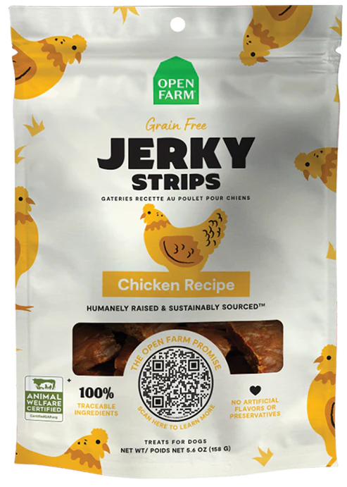 Open Farm Grain-Free Chicken Jerky Strips for Dogs