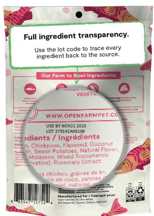 Open Farm Wild-Caught Salmon Jerky Strips for Dogs