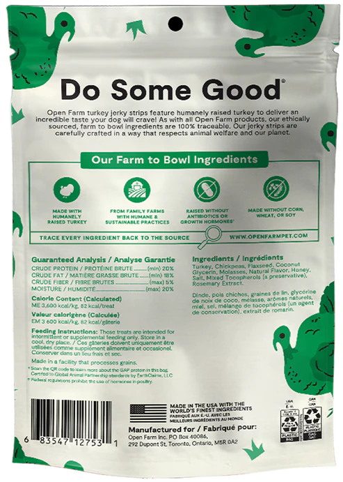 Open Farm Turkey Jerky Strips