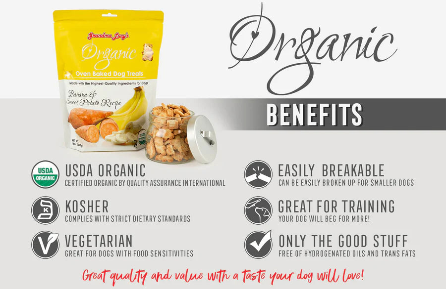 Grandma Lucy's Organic Banana & Sweet Potato Treats