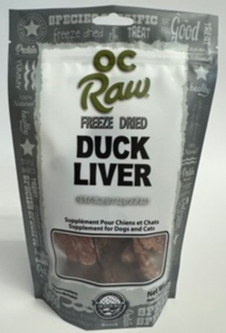 OC Raw Freeze Dried Dog Duck Liver 4oz