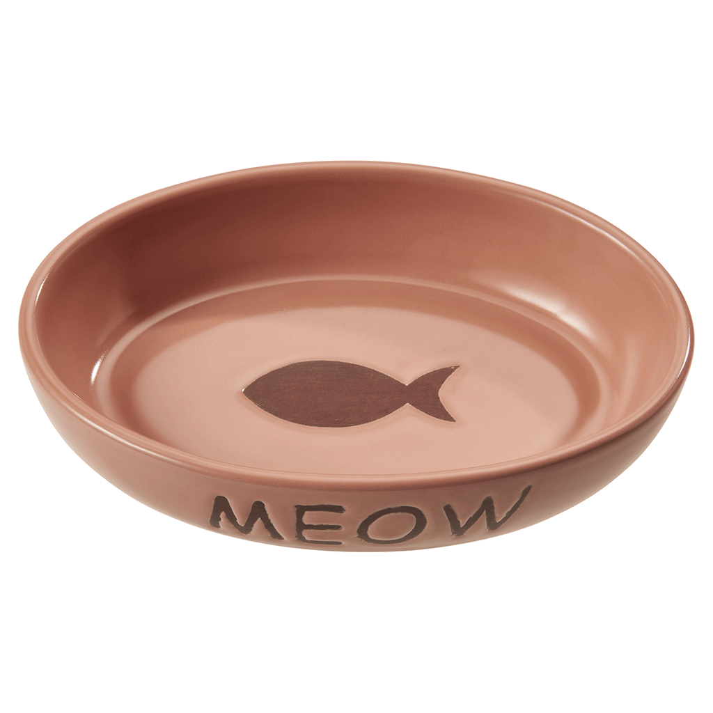 PORTOFINO OVAL 6" CAT BOWL BROWN