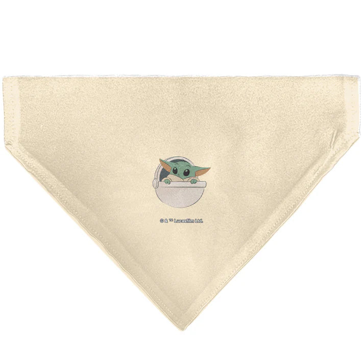Dog Bandana - Star Wars The Mandalorian THE FORCE IS STRONG Grogu Pod Pose