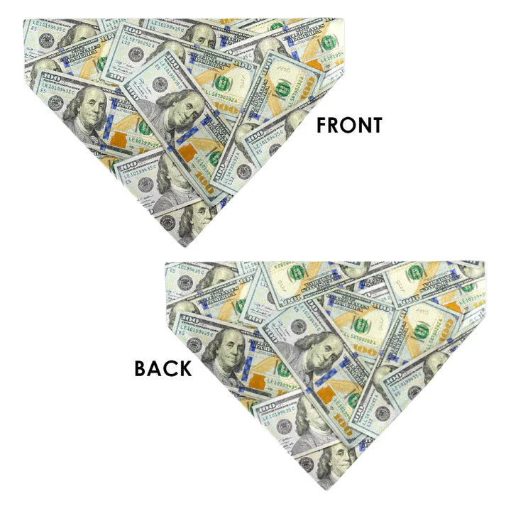 Dog Bandana - 100 Dollar Bill Print