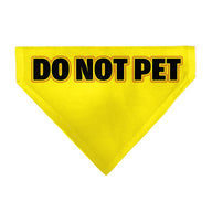 Pet Bandana - DO NOT PET Warning Yellows/Black
