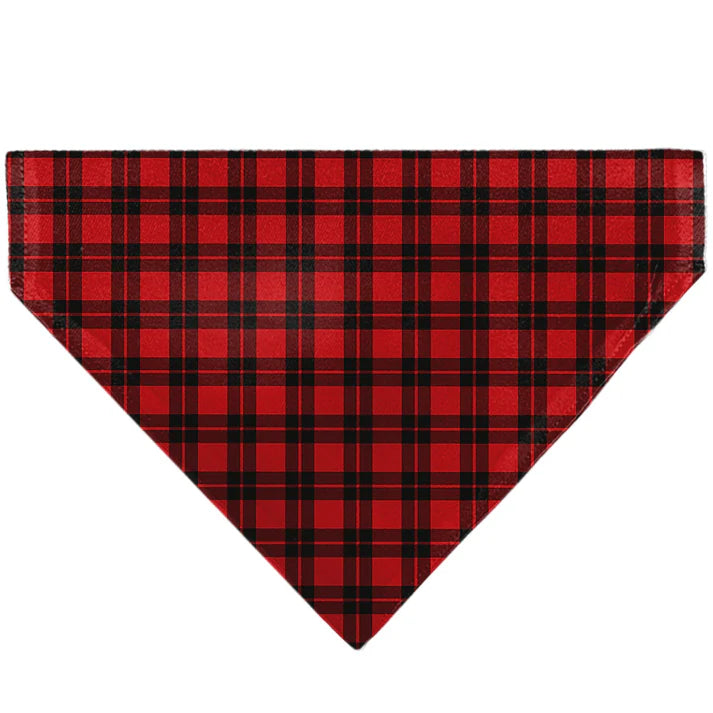 Pet Bandana - Holiday Pajama Plaid Red/Black