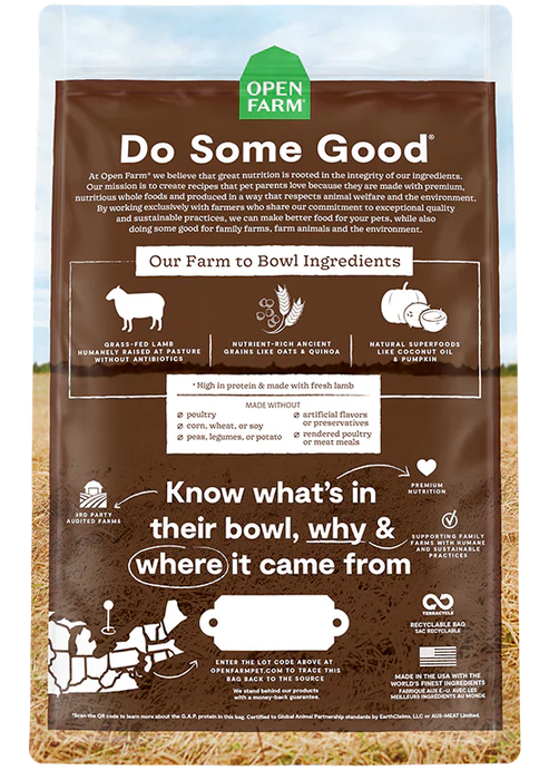 Open Farm Pasture-Raised Lamb & Ancient Grains Dry Dog Food