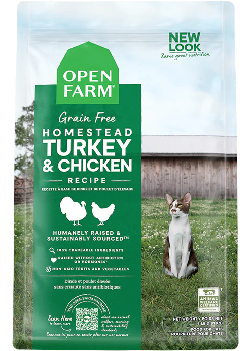 Open Farm Homestead Turkey & Chicken Dry Cat Food