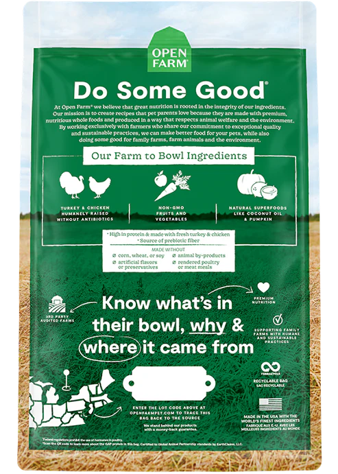 Open Farm Homestead Turkey & Chicken Grain-Free Dry Dog Food