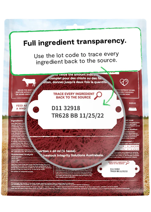 Open Farm Grass-Fed Beef Freeze Dried Raw Dog Food