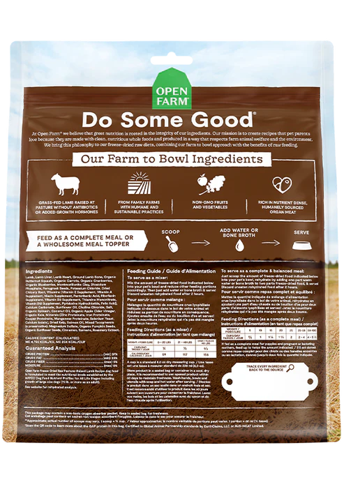 Open Farm Pasture-raised Lamb Freeze Dried Raw Dog Food